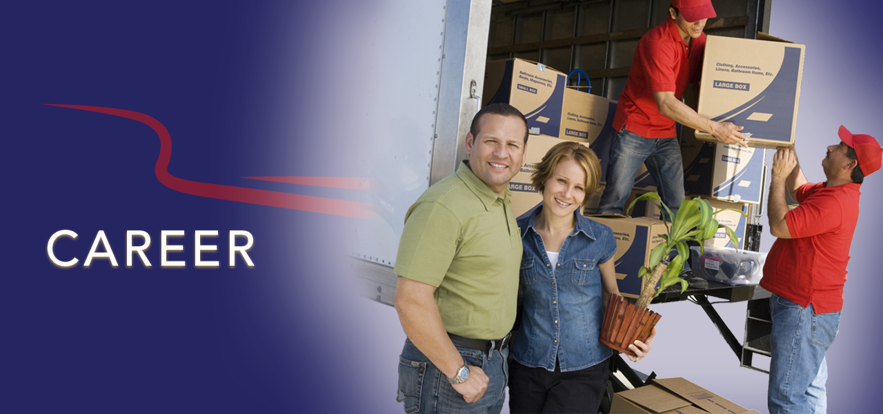 Happy family moving